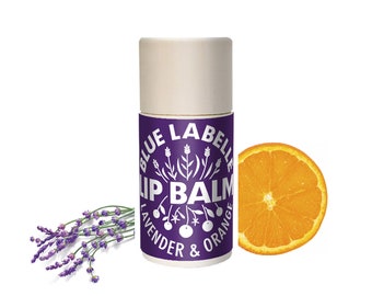 Vegan Lip Balm: Lavender & Orange, Organic Paperboard Tube