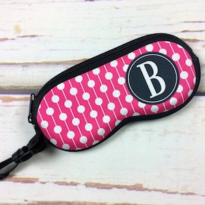 Monogram Sunglasses Case - Custom Pattern, Color & More - Personalized Double Sided Soft Case with Clip, Zipper - Sunglass, Glasses Bag