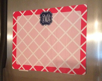 Steel Dry Erase Memo Board Design Your Own - 2 Sizes Available - Choice of Pattern, Color, Frame, Monogram - Personalized Gift