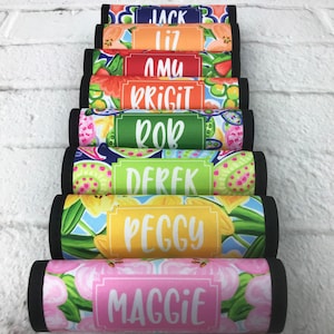 Preppy Collection Personalized Handle Wrap Luggage Finder - 40 Pattern Options - Bag Tags Beach Trendy Patterns