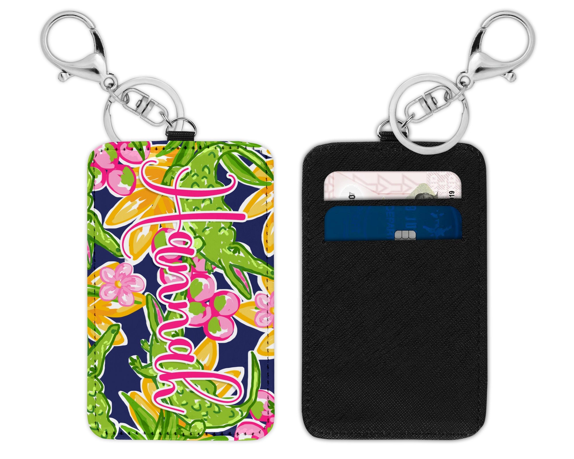Personalized Seersucker Key Fob, Navy and Pink  Preppy car accessories, Car  keychain ideas, Preppy car