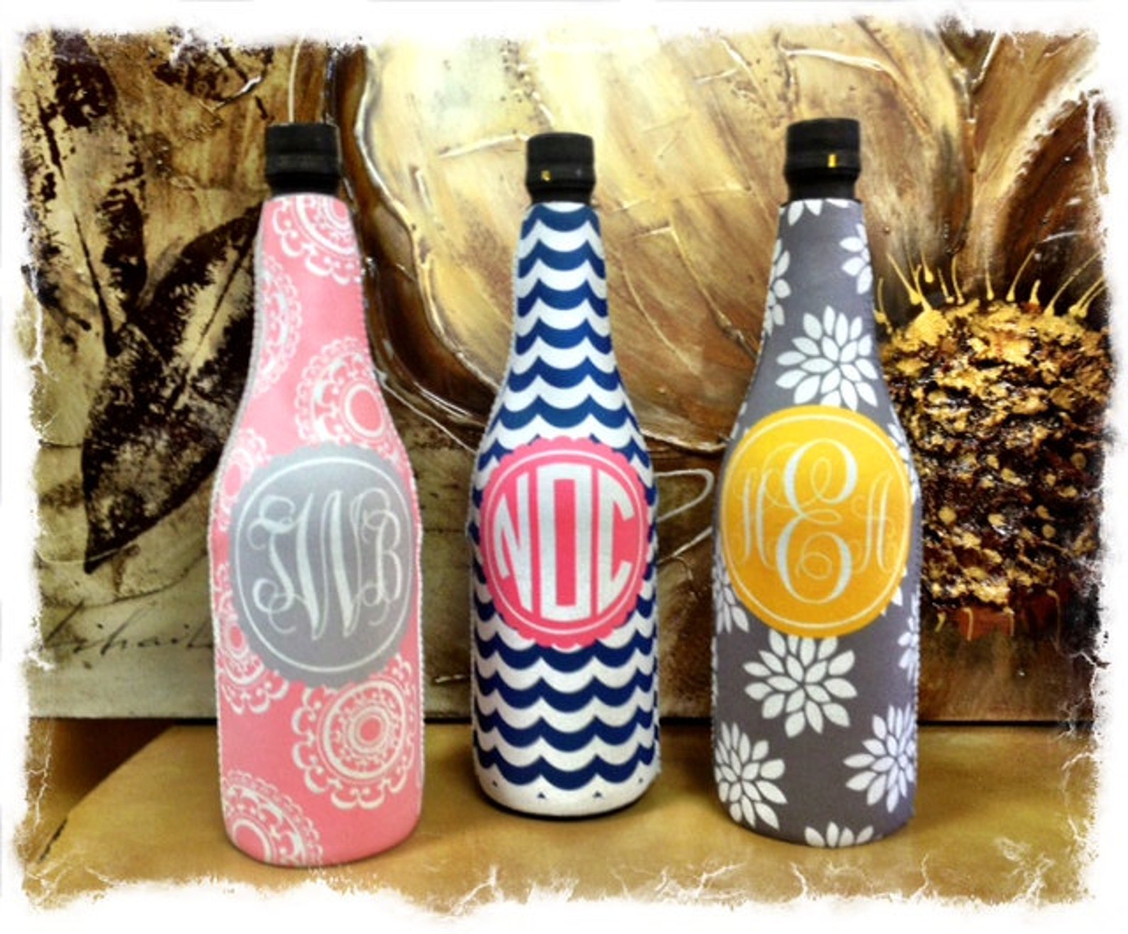 Personalized Wine Bottle Sleeve Custom Pattern Color - Etsy