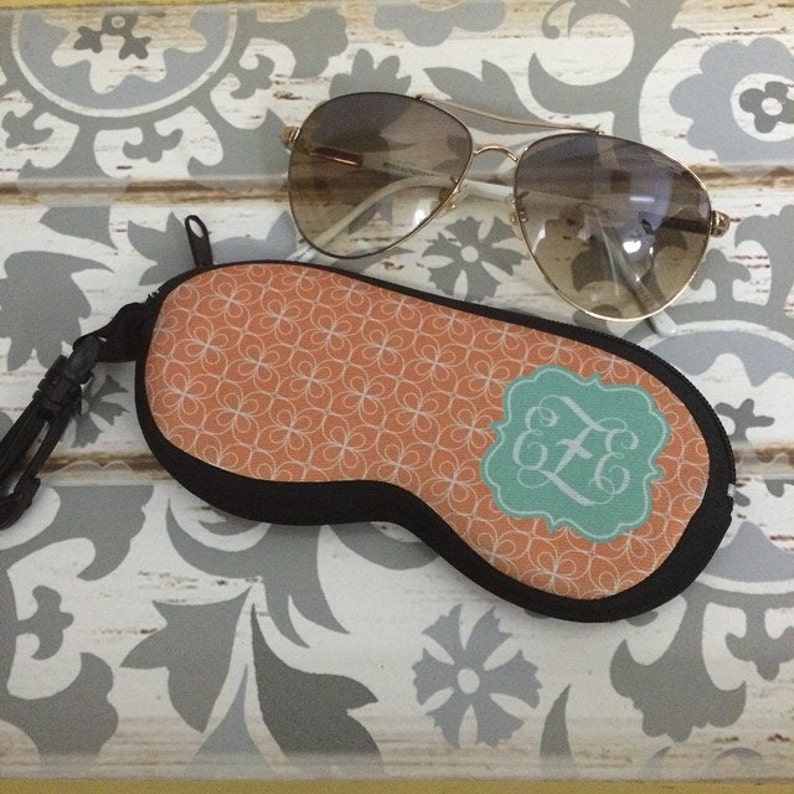 Personalized Sunglasses Case Custom Pattern Color Monogram Etsy