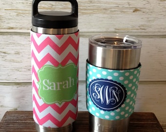 Custom Design Neoprene Sleeve for 20oz Tumbler or 18oz Bottle - Custom Pattern, Color, Monogram & More - Personalized Insulated Hugger