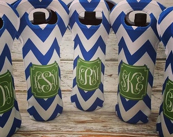 Personalized Wine Tote - Wine Bottle Bag Carrier - Custom Pattern, Color, Monogram & More - Full Image, Wine Totes