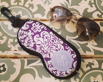 Peresonalized Monogram Sunglasses Case - Custom Design Pattern, Color, Name & More - Sunglass Pouch Holder - Gift