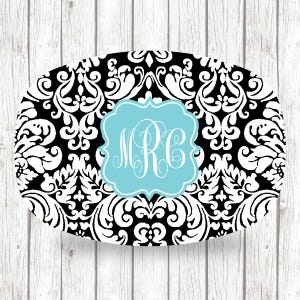 Monogram Platter - Polymer Personalized Serving Tray Housewarming Gift - Design Your Own