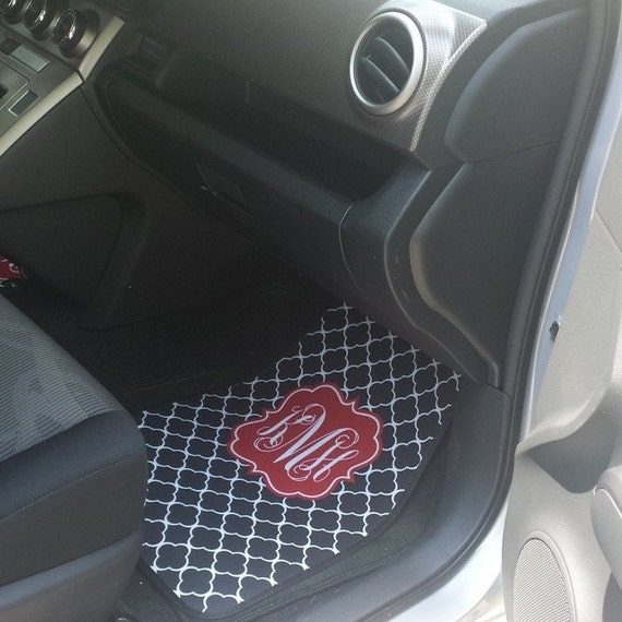 Personalized FRONT Car Mats (Set of 2) - Monogrammed, Custom Monogram Carmat Car Mat