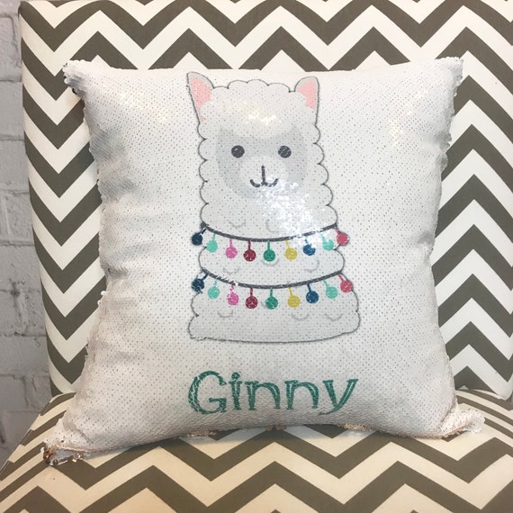 Llama sequin pillow cheap