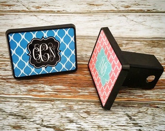 Personalized Trailer Hitch Cover - Customize with Pattern, Color, Frame and Monogram - Design Your Own Car Truck Tow Hitch