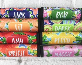 Personalized Luggage Finder - Monogram Preppy Collection Handle Wrap - 40 Pattern Options - Bag Tags Beach Trendy Patterns