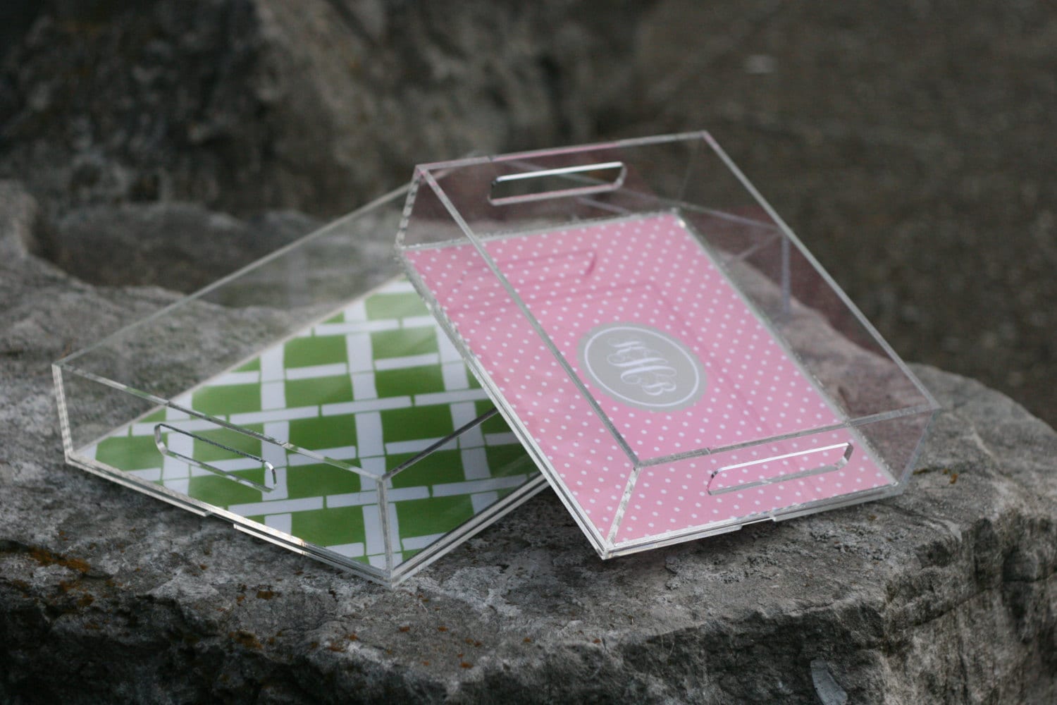 Acrylic Serving Tray With Personalized Insert 2 Sizes Etsy