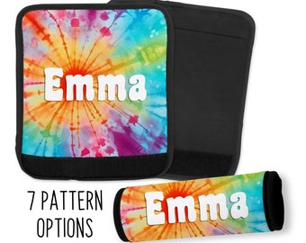 Vibrant Tie Dye Design Luggage Finder - 7 Design Options - Neoprene Handle Wrap - Hippie Bohemian