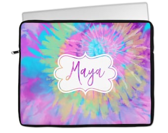 Tie Dye Design Tablet Device or Laptop Sleeve - 4 Sizes Available - 24 Design Options - Personalized Neoprene Bag - Hippie Bohemian