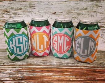 Bridal Party Personalized Insulated Can Hugger - Custom Pattern, Color, Monogram & More - Neoprene Beverage Holder Wrap