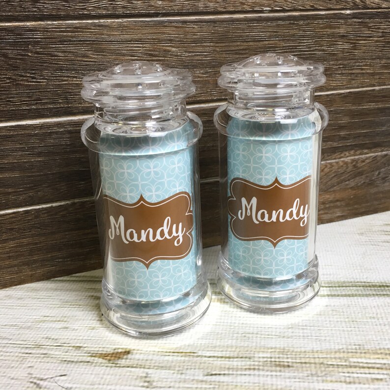 Salt and Pepper Shakers Personalized Acrylic Custom Etsy