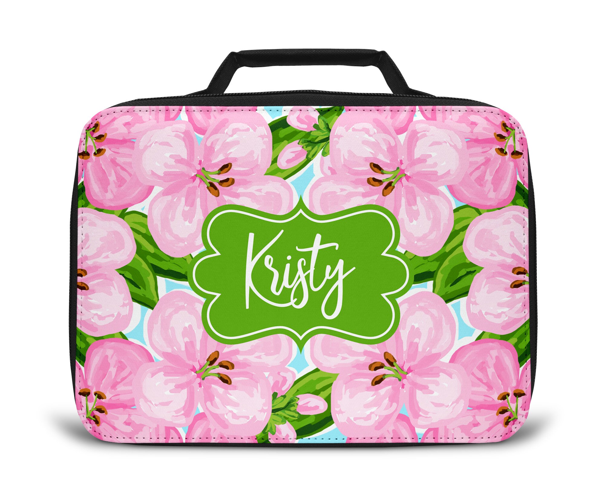 Lilly Pulitzer Classic Monogrammed Lilly Lunch Box Bag - Sunny and