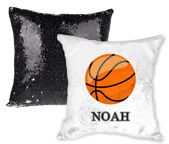 Sports Design Flip Sequin Pillow Personalized Name Etsy
