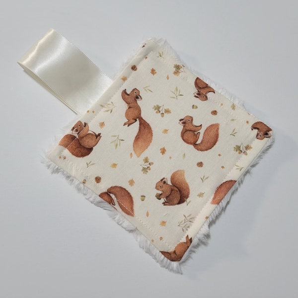 Squirrel Print Handmade Crinkle Toy for Baby - READY TO SHIP!