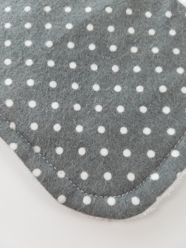 Penguin and Gray Polka Dot Print Baby Bibs - Penguin Baby Gift Penguin Baby Shower Penguin Bibs READY TO SHIP Set of 2
