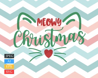 Meowy Christmas SVG