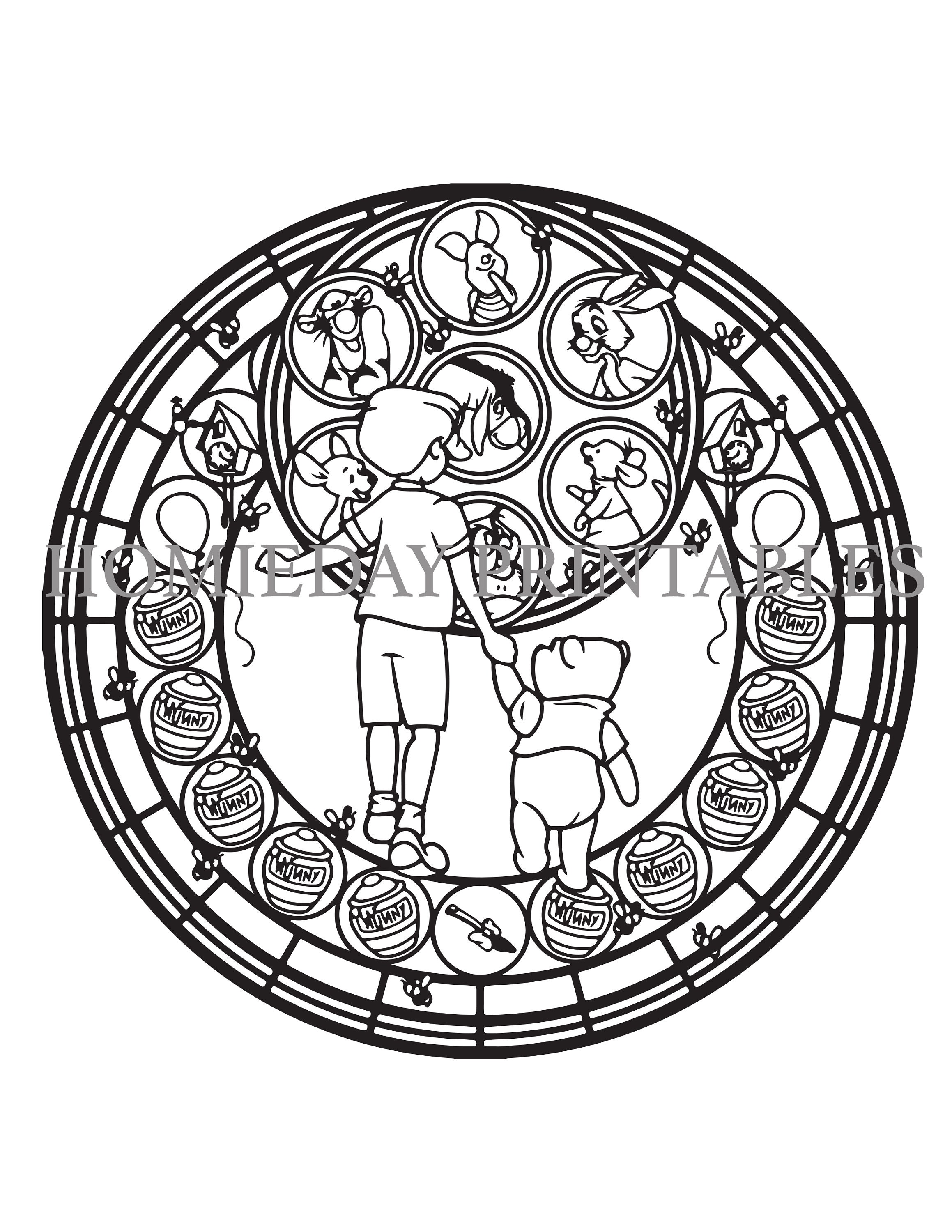 Kingdom Hearts Coloring Pages Stained Glass