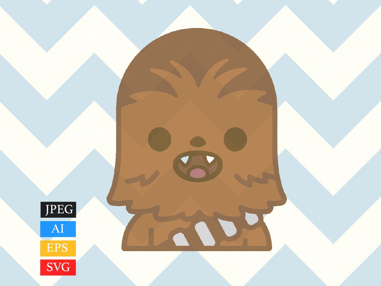 1280px x 960px - Star Wars Chewie SVG Chewbacca Chibi - Etsy