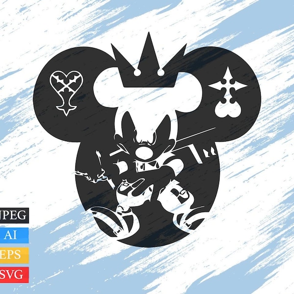 Mickey Mouse Kingdom Hearts SVG - Mickey Mouse Head