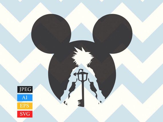 Download Sora Kingdom Hearts Svg Mickey Mouse Head Etsy