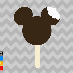 Mickey Mouse Ears Face Ice Cream SVG