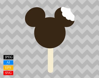 Mickey Mouse Ears Face Ice Cream SVG