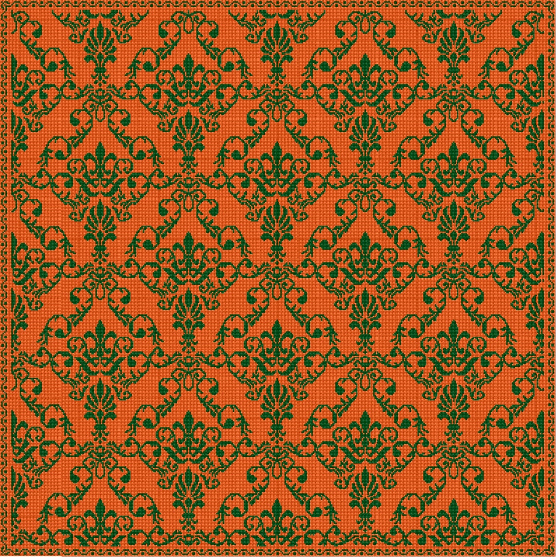 Wallpaper Cross Stitch Pattern Pdf Chart 5 Instant Digital | Etsy