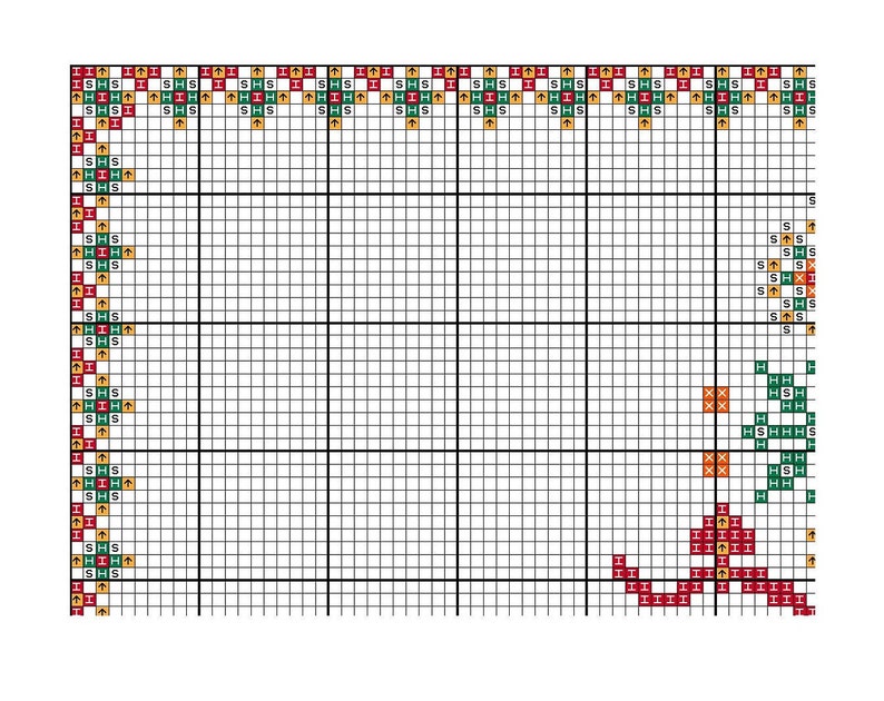Counted Merry Christmas Tree Cross Stitch Pattern Snowflakes Instant Pdf File Chart 2 Greeting Card Digital Download Decor Gift Geometric