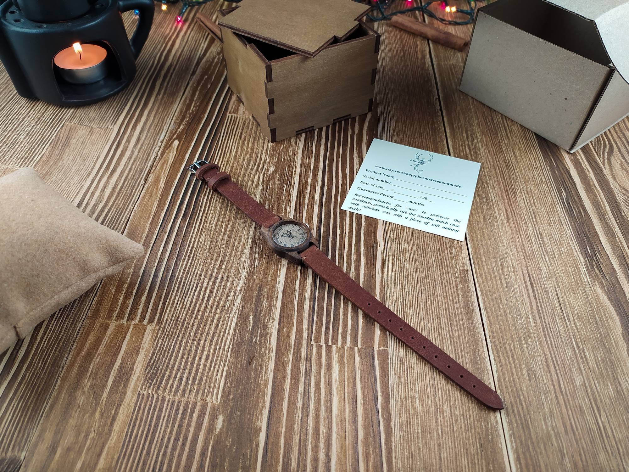Wooden Wrist Watch Made in Ukraine Walnut Womens Watch Tiny