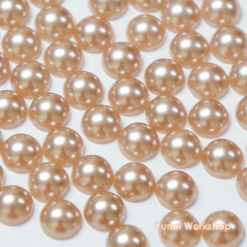 Red 1.5mm - 12mm Flatback Half Pearl Round Scrapbooking Nail Art Craft DIY