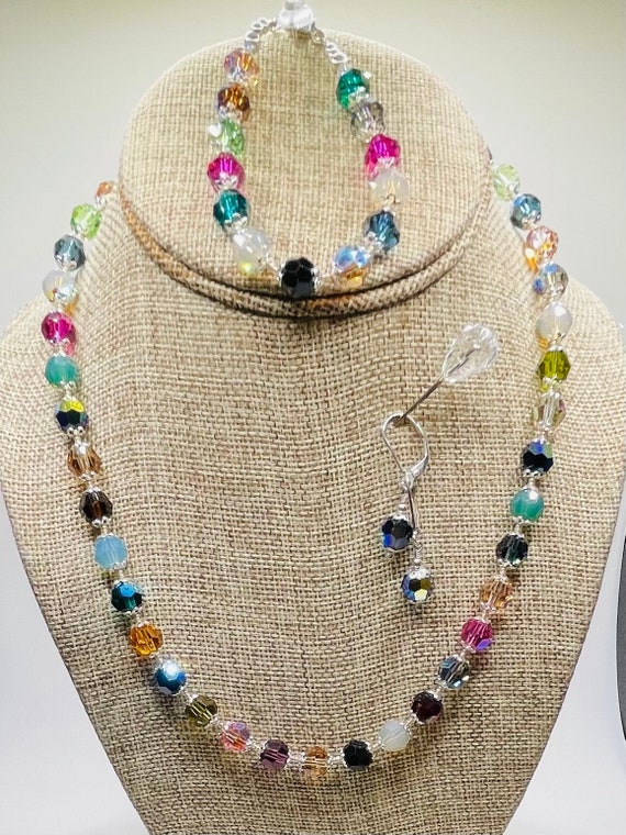 Handmade swarovski crystal best sale necklace
