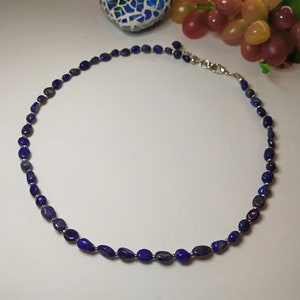 Collar azul de lapislázuli, choker de lapislazuli, gargantilla de lapislazuli, gargantilla azul, choker azul, bisuteria de lapislazuli
