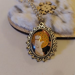 Brown Samurai kitten pendant, cat pendant, cat cameo necklace, cat cameo pendant, brown cat cameo, silver animal cameo, best friend gift