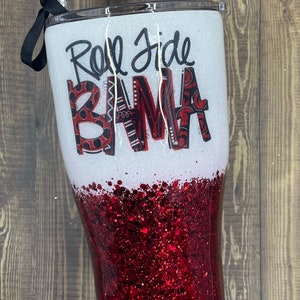 Alabama glitter stainless steel tumbler