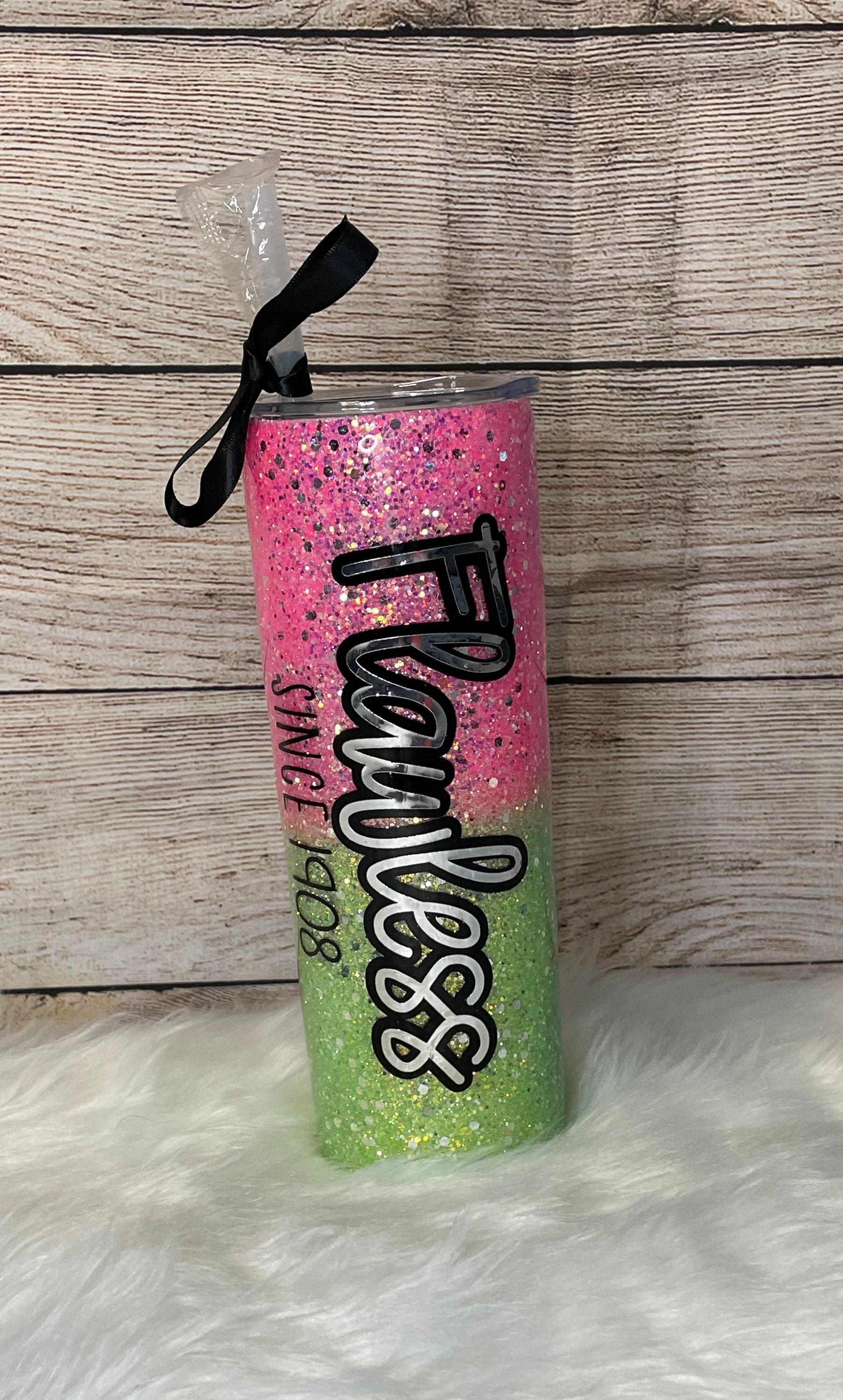 AKA Stainless Steel Glitter Tumbler Etsy