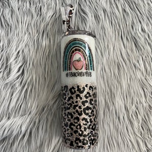 Teacher Love Inspire Stainless steel Glitter tumbler