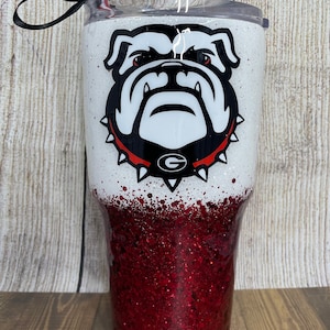Georgia glitter stainless steel tumbler