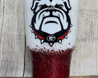 Georgia glitter stainless steel tumbler