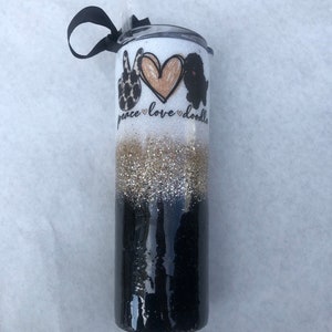Golden Doodle stainless steel Glitter tumbler