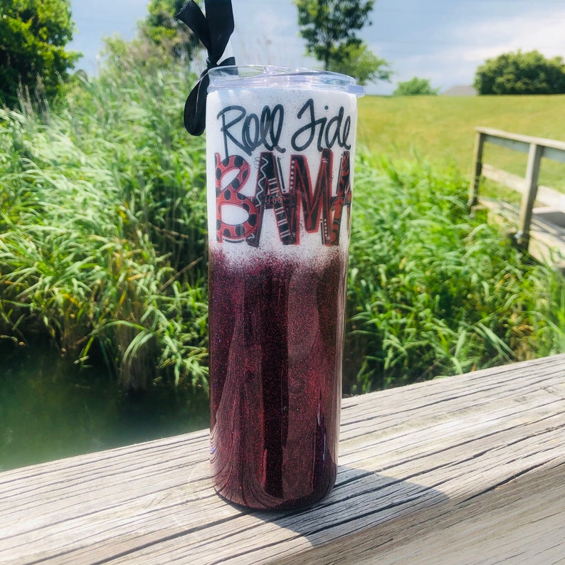 glitter stainless steel tumbler