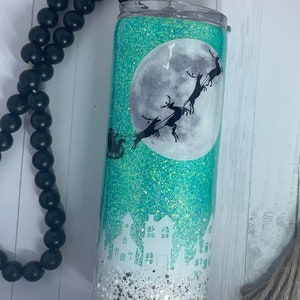 Christmas stainless steel glitter tumbler