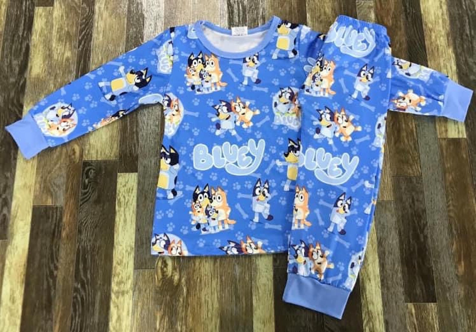 Bluey Pajamas Bluey Pjs Bluey Unisex Pajamas Bluey Night Set Etsy