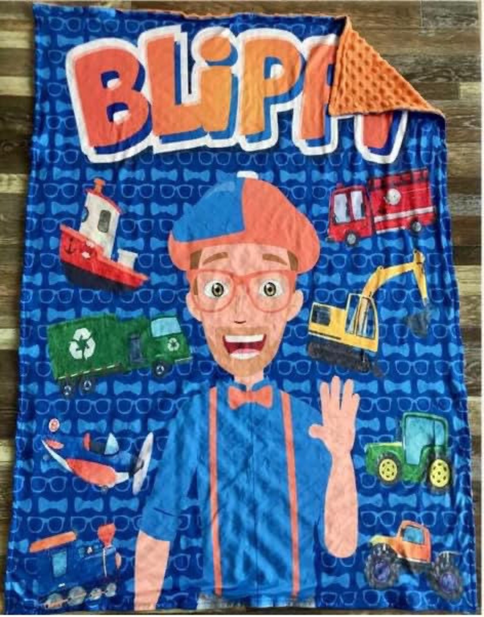 BLIPPI kids blanket Etsy