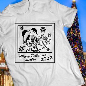 Minnie mouse DisneyChristmas Family Vacation Digital Design PNG et SVG fichier.