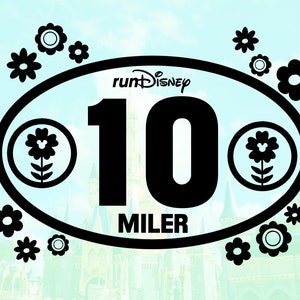 Digital Rundisney SpringTime Surprise 10 Miler Design PNG and SVG file